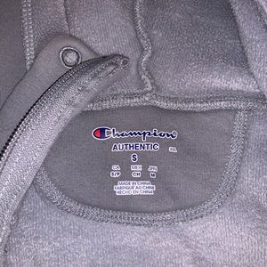fluffy grey champion jacket